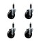 Service Caster 4'' Hard Rubber Wheel Swivel 1'' Expanding Stem Caster, 4PK SCC-EX20S414-HRS-1-4 - alternate 1